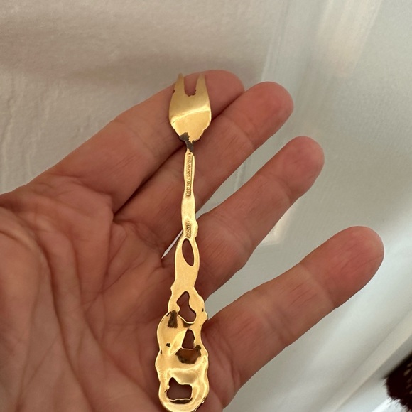 VINTAGE STAMPED NILS JOHAN E.R.NS. ALP. ORNATE COCKTAIL FORK - Picture 6 of 16